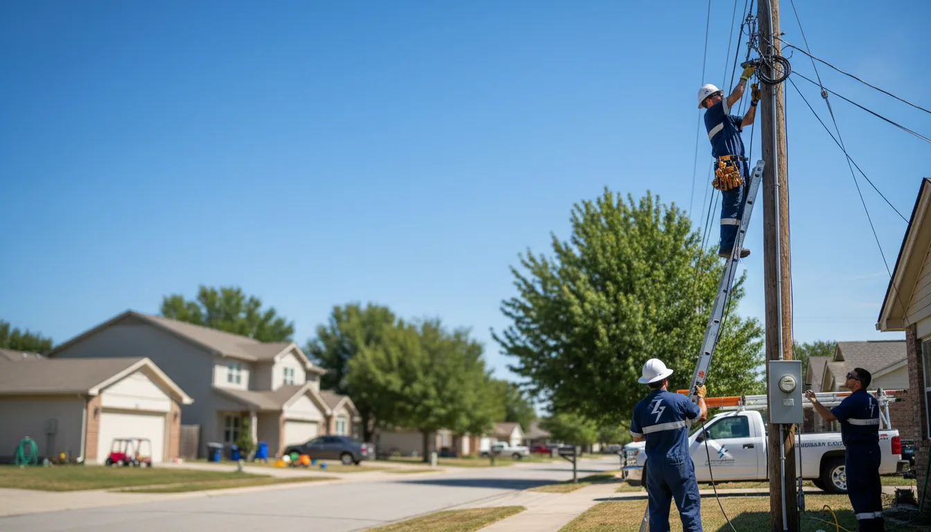 Residential electrician providing installation services in Ferris, TX